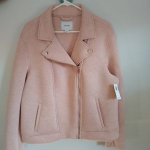 Old Navy knit pink Moto jacket.  XL NWT